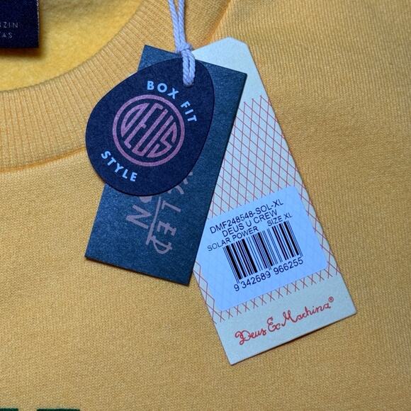 Deus Ex Machina Deus U Crew Sweatshirt Solar Power XL NWT 100% Cotton - Picture 6 of 9